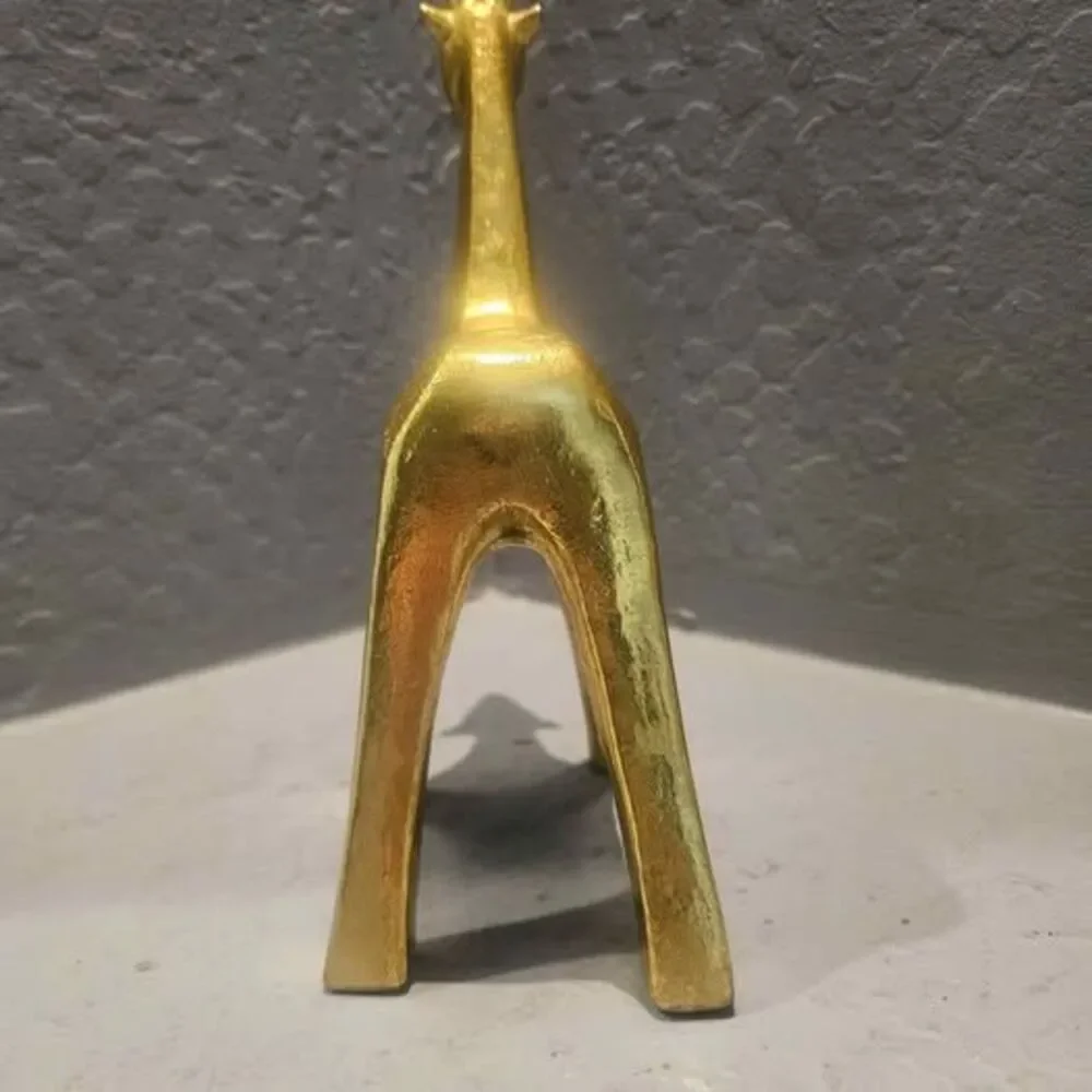 Vintahe Ceramic Anstract Golden Giraffe Figurine 9